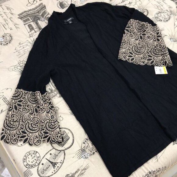 Alfani Lace-Cuff Cardigan - Picture 3 of 7